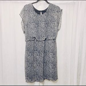 Enfocus Studio Gray Leopard Dress Sz 14